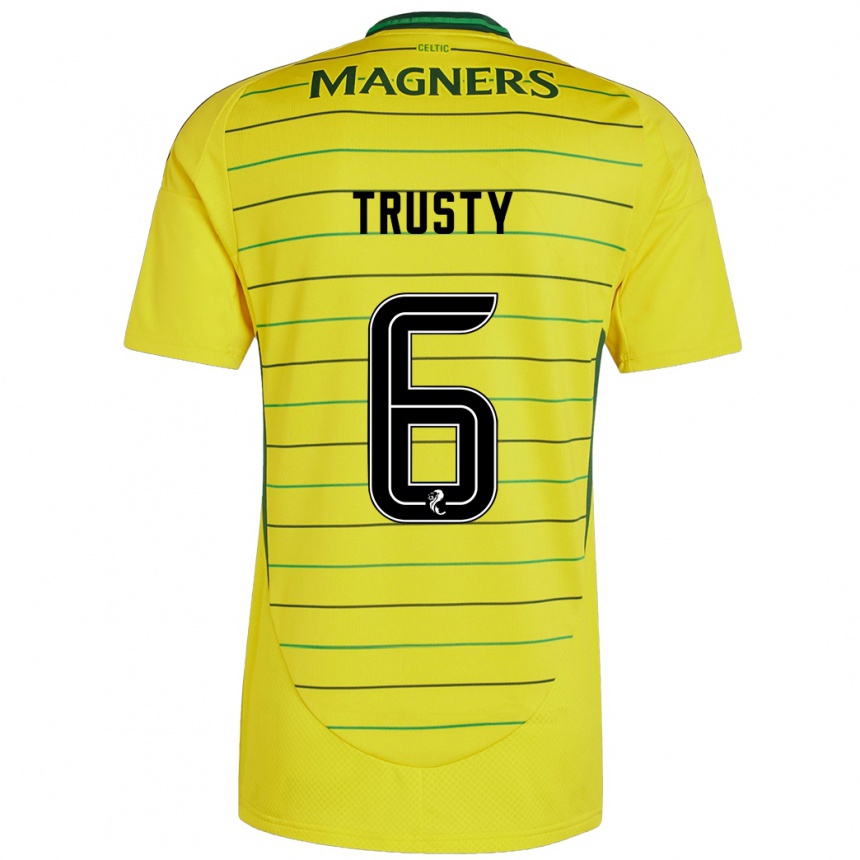 Niño Fútbol Camiseta Auston Trusty #6 Amarillo 2ª Equipación 2024/25