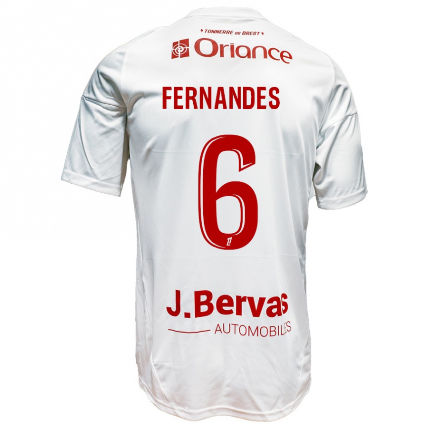 Niño Fútbol Camiseta Edimilson Fernandes #6 Blanco Rojo 2ª Equipación 2024/25