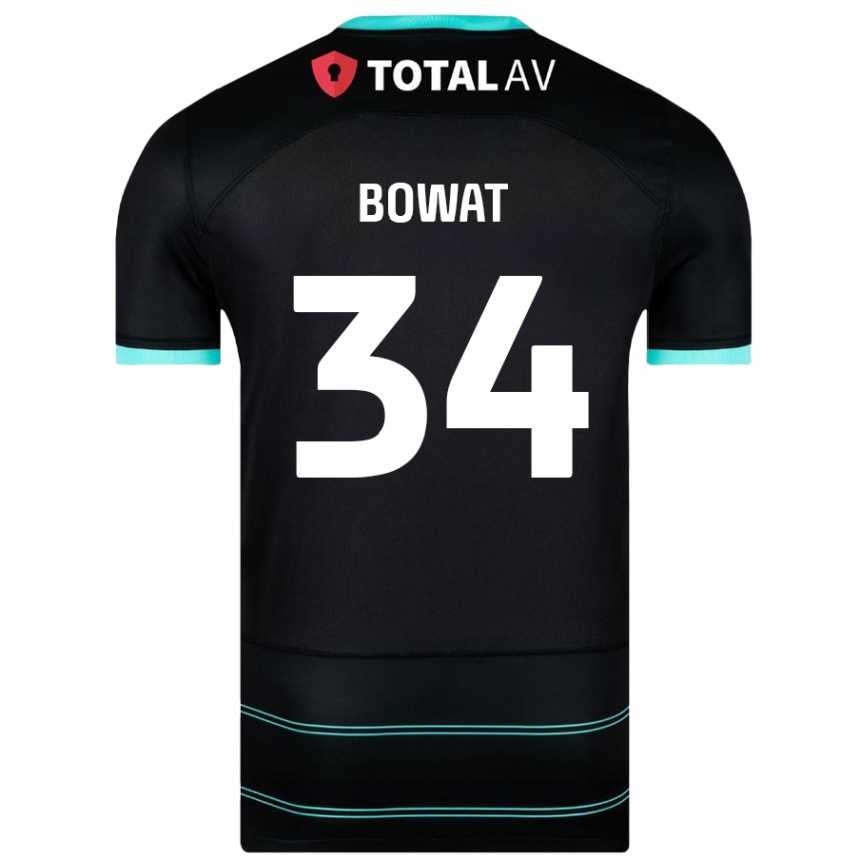 Niño Fútbol Camiseta Ibane Bowat #34 Negro 2ª Equipación 2024/25