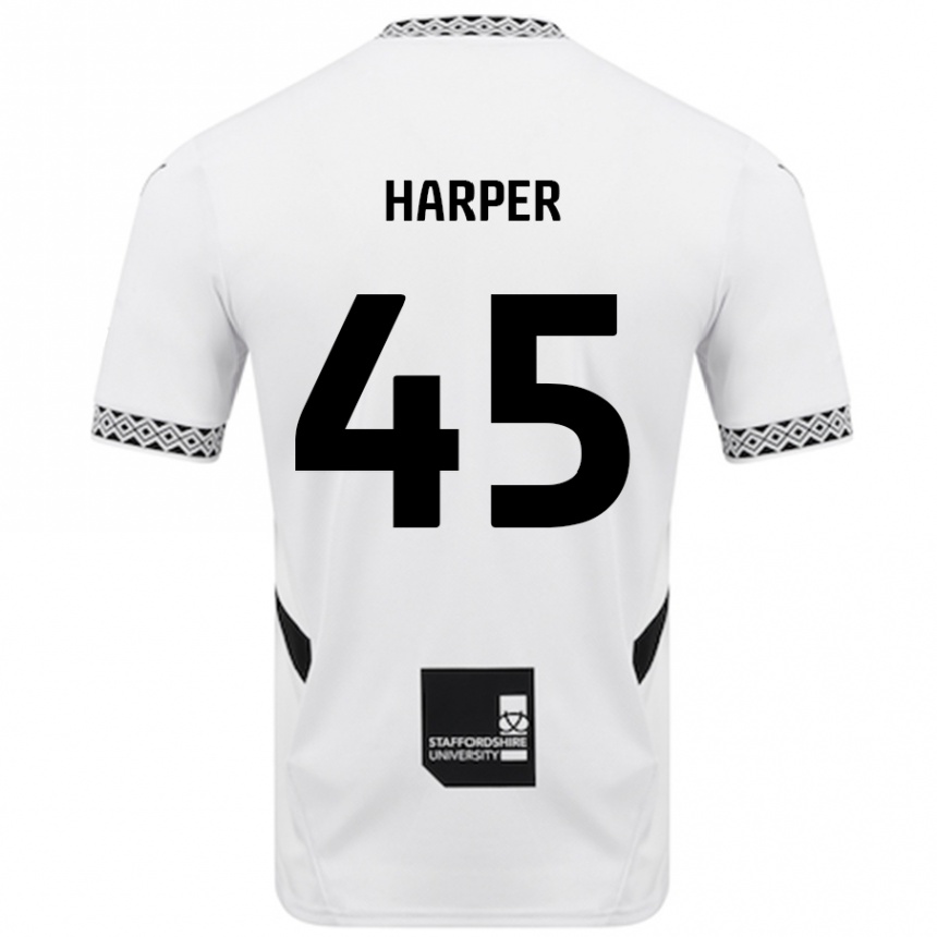 Niño Fútbol Camiseta Rekeem Harper #45 Blanco 1ª Equipación 2024/25