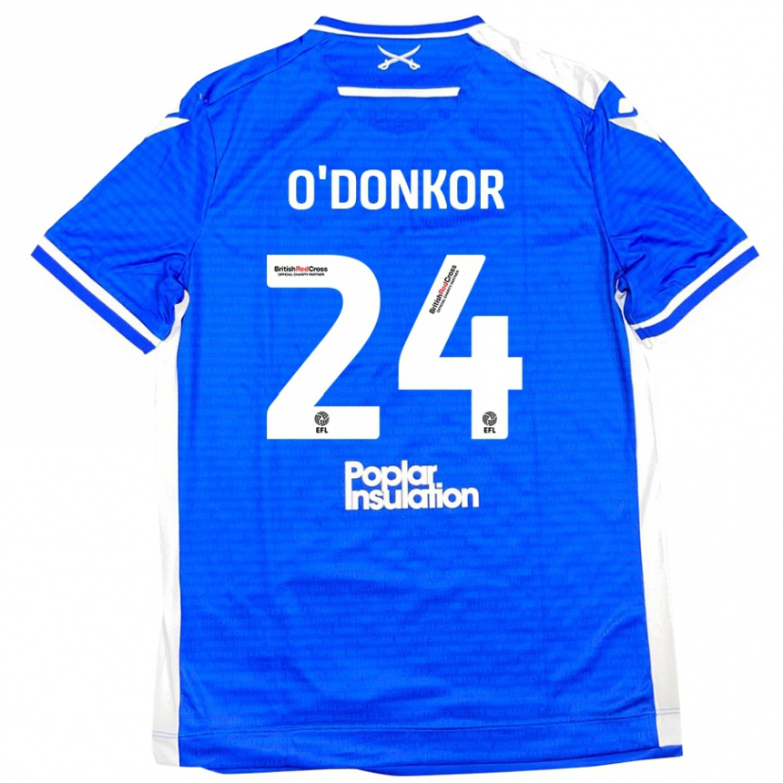 Niño Fútbol Camiseta Gatlin O'donkor #24 Azul Blanco 1ª Equipación 2024/25