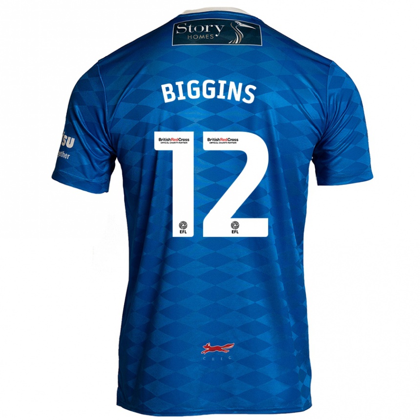 Niño Fútbol Camiseta Harrison Biggins #12 Azul 1ª Equipación 2024/25