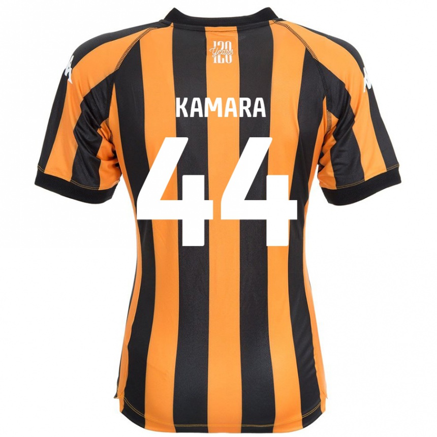 Niño Fútbol Camiseta Abu Kamara #44 Negro Ámbar 1ª Equipación 2024/25