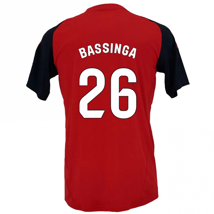 Niño Fútbol Camiseta Aboubacar Bassinga #26 Rojo Negro 1ª Equipación 2024/25