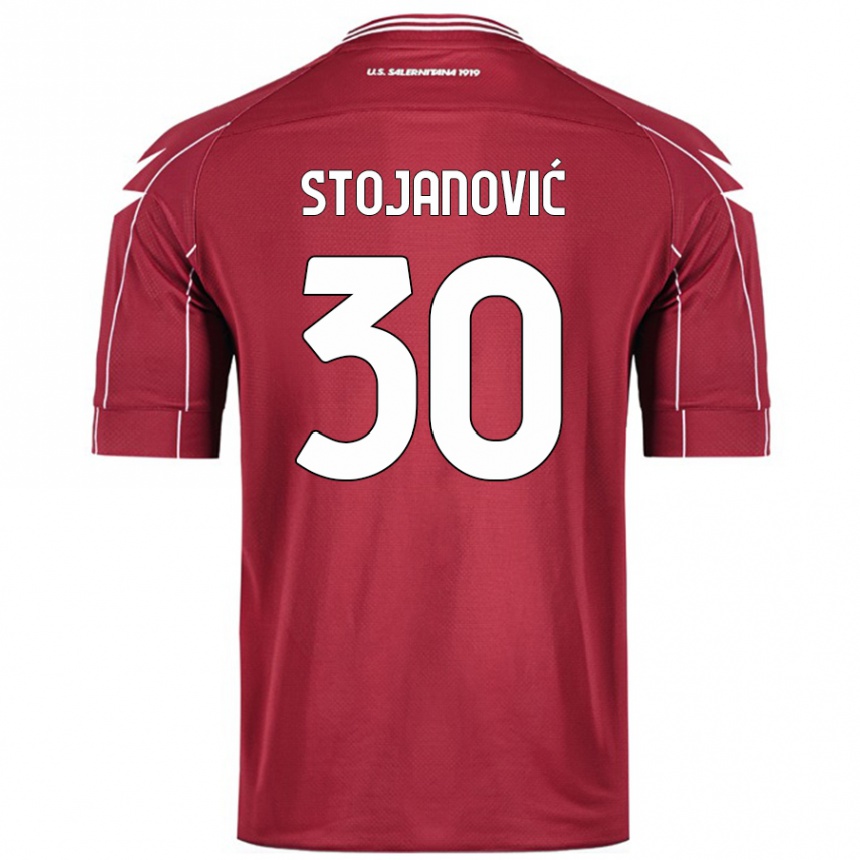 Niño Fútbol Camiseta Petar Stojanović #30 Borgoña 1ª Equipación 2024/25