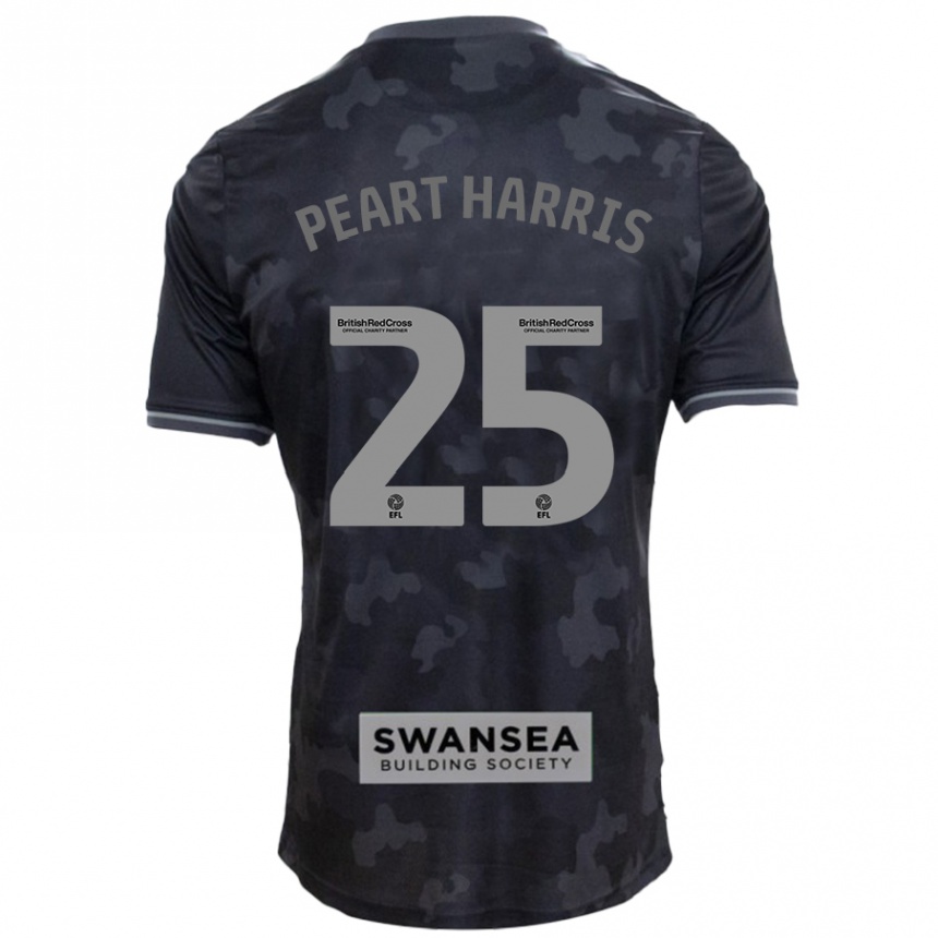 Niño Fútbol Camiseta Myles Peart-Harris #25 Negro 2ª Equipación 2024/25