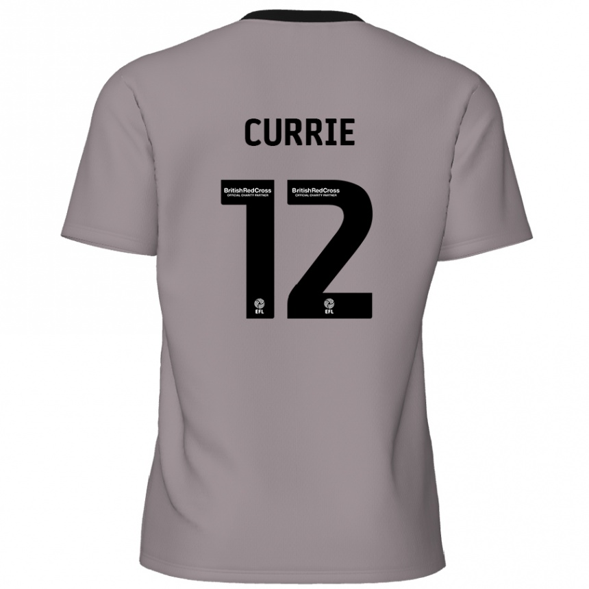 Niño Fútbol Camiseta Jack Currie #12 Gris 2ª Equipación 2024/25