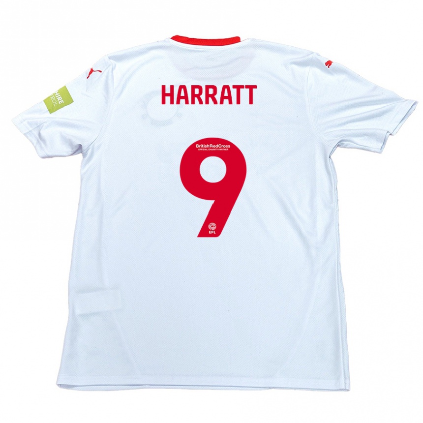 Niño Fútbol Camiseta Kian Harratt #9 Blanco 2ª Equipación 2024/25