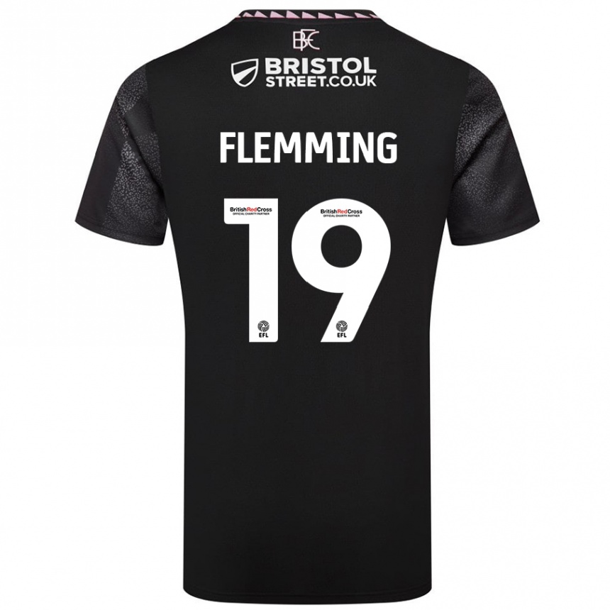 Niño Fútbol Camiseta Zian Flemming #19 Negro 2ª Equipación 2024/25