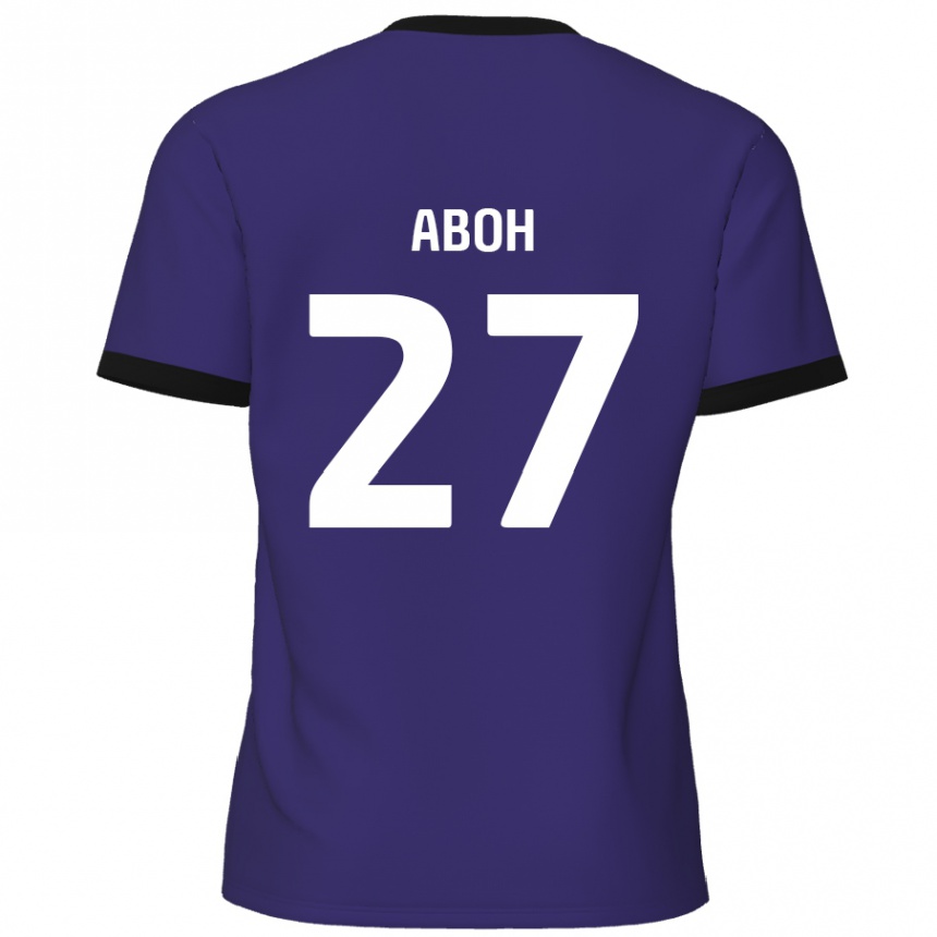 Niño Fútbol Camiseta Ken Aboh #27 Púrpura 2ª Equipación 2024/25