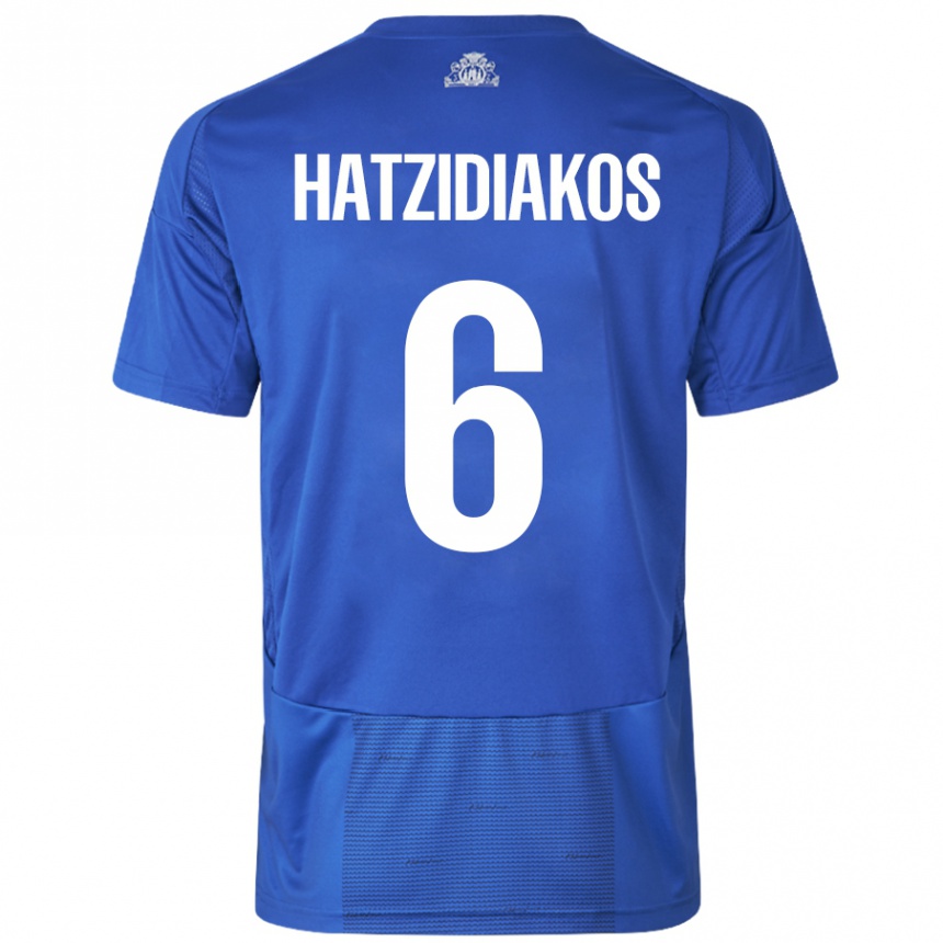 Niño Fútbol Camiseta Pantelis Hatzidiakos #6 Blanco Azul 2ª Equipación 2024/25