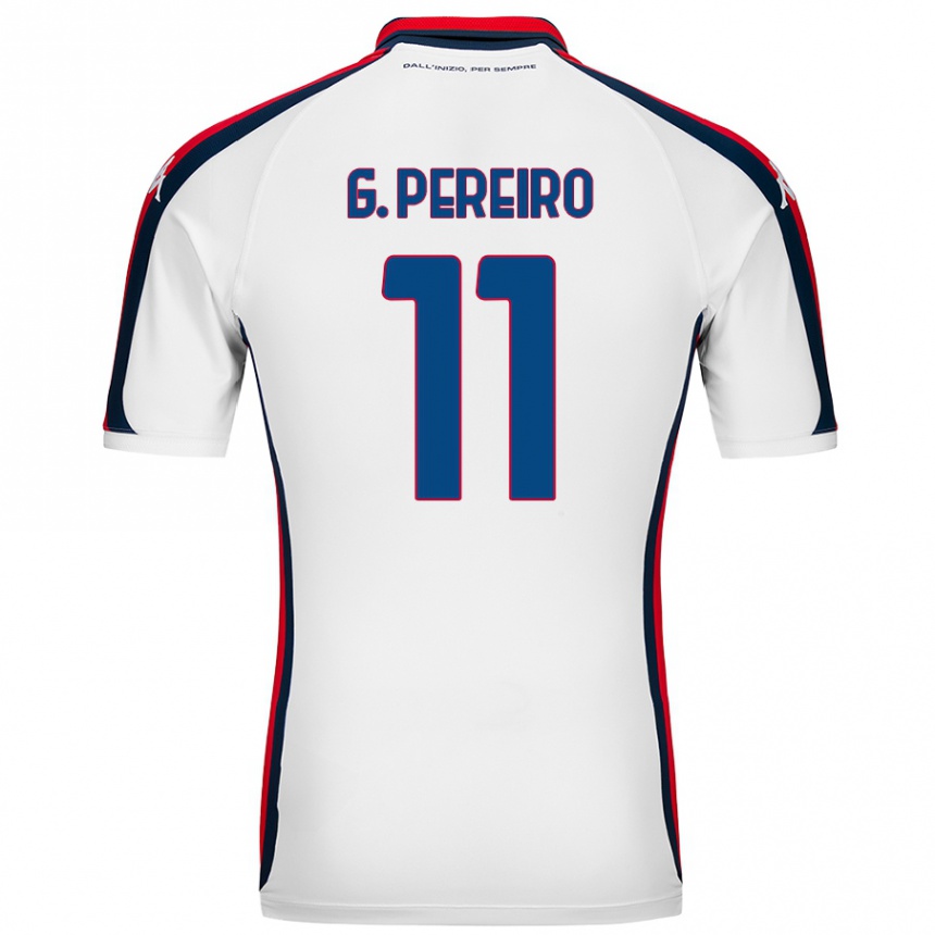 Niño Fútbol Camiseta Gastón Pereiro #11 Blanco 2ª Equipación 2024/25