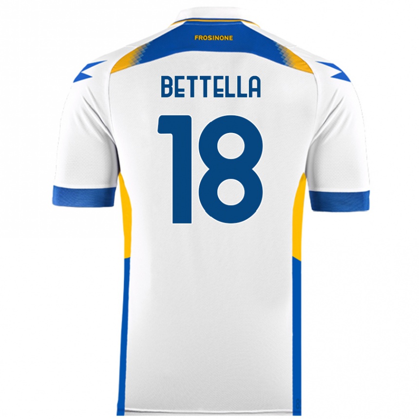 Niño Fútbol Camiseta Davide Bettella #18 Blanco 2ª Equipación 2024/25