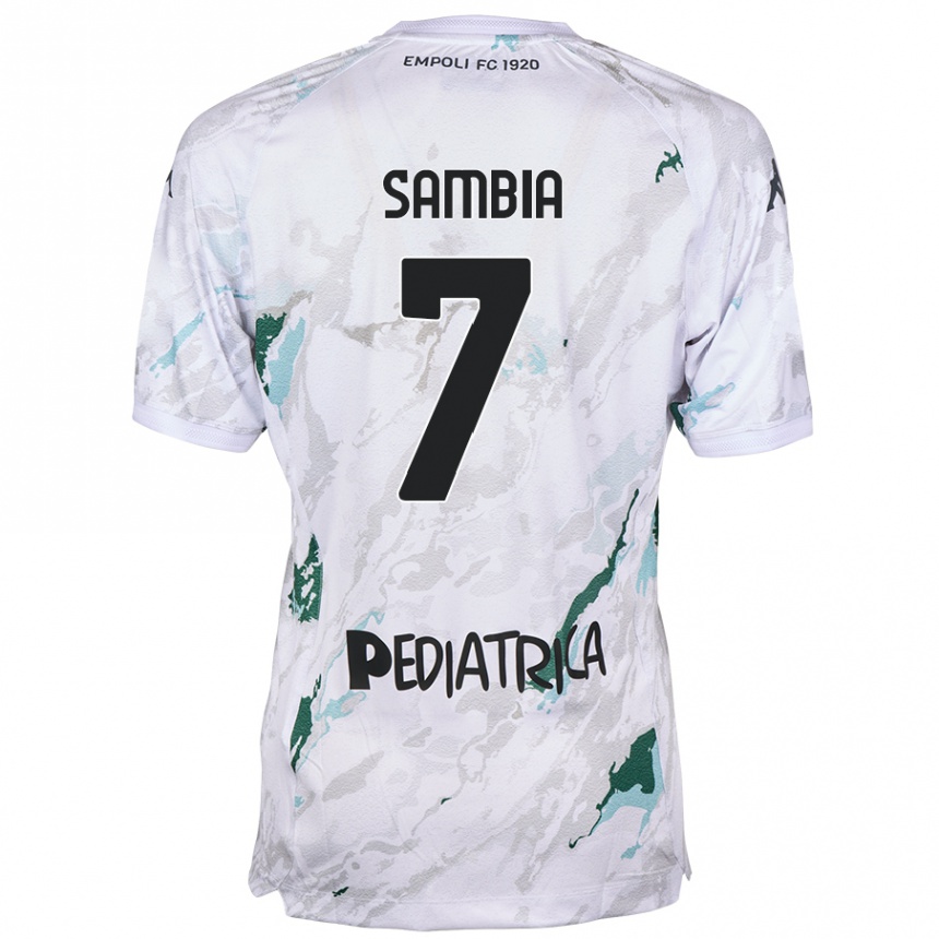 Niño Fútbol Camiseta Junior Sambia #7 Gris 2ª Equipación 2024/25