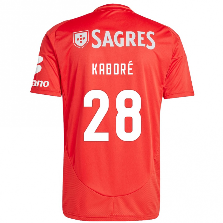 Hombre Fútbol Camiseta Issa Kabore #28 Rojo Blanco 1ª Equipación 2024/25