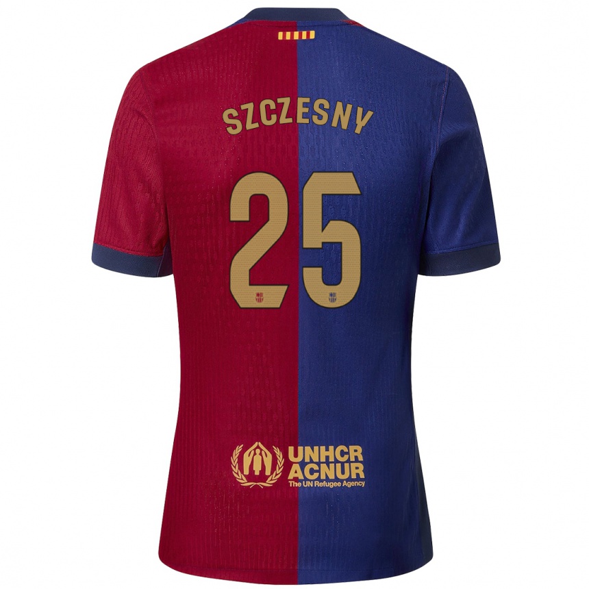 Hombre Fútbol Camiseta Wojciech Szczesny #25 Azul Rojo 1ª Equipación 2024/25