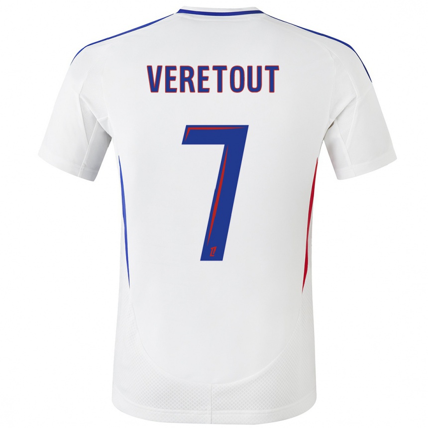 Hombre Fútbol Camiseta Jordan Veretout #7 Blanco Azul 1ª Equipación 2024/25