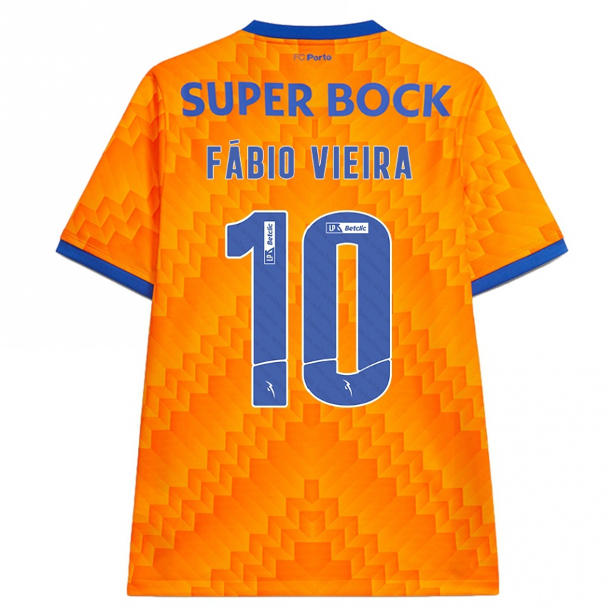 Hombre Fútbol Camiseta Fabio Vieira #10 Naranja 2ª Equipación 2024/25