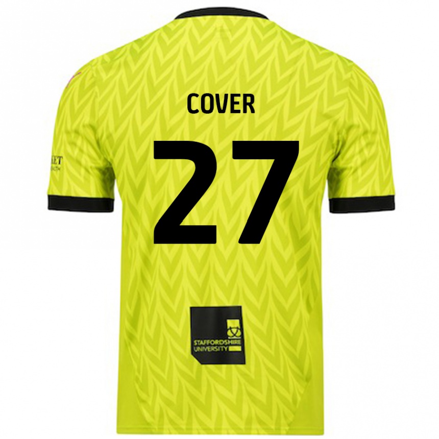 Hombre Fútbol Camiseta Brandon Cover #27 Verde Fluorescente 2ª Equipación 2024/25