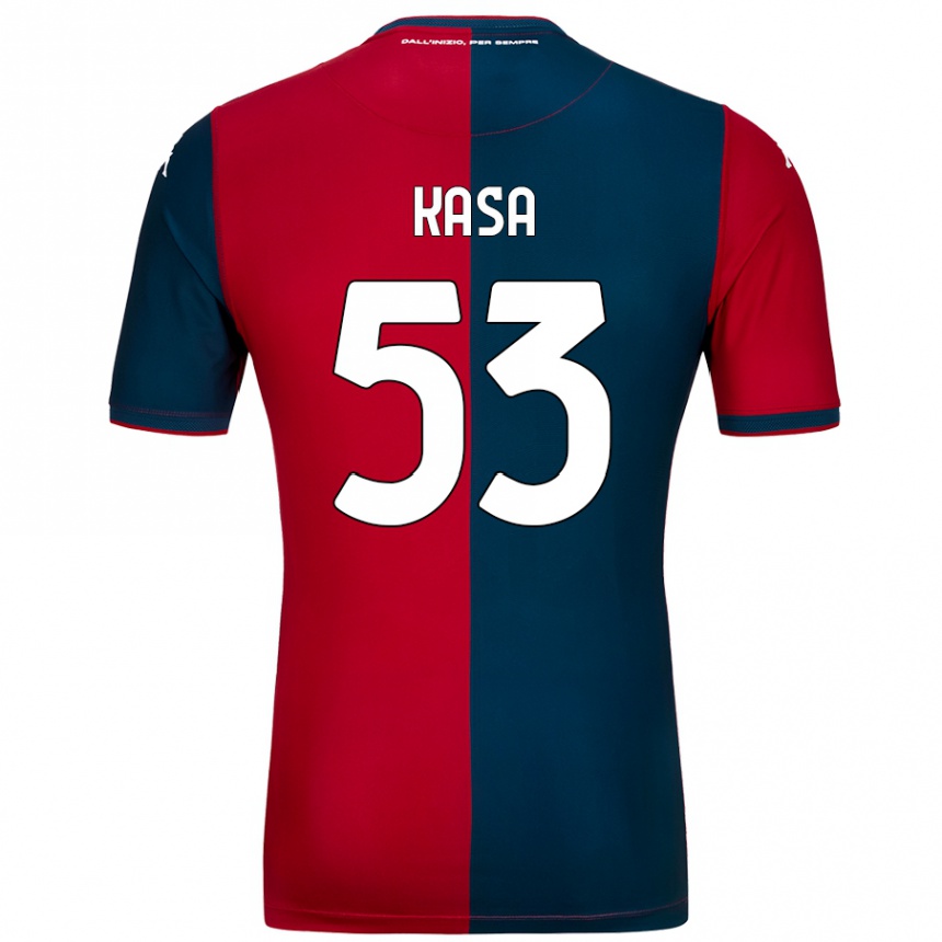 Hombre Fútbol Camiseta Lior Kasa #53 Rojo Azul Oscuro 1ª Equipación 2024/25