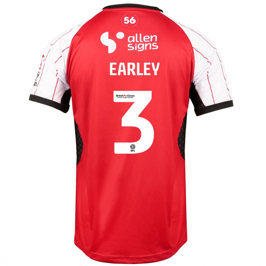 Hombre Fútbol Camiseta Saxon Earley #3 Blanco 1ª Equipación 2024/25