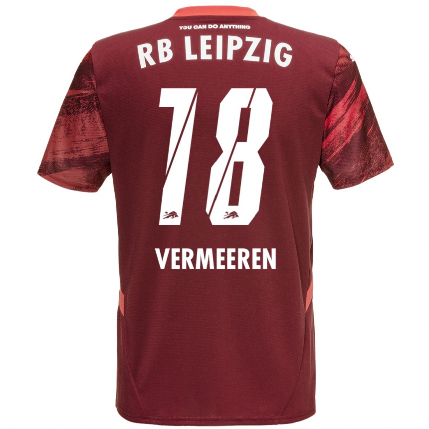 Mujer Fútbol Camiseta Arthur Vermeeren #18 Borgoña 2ª Equipación 2024/25