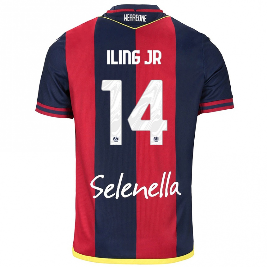 Mujer Fútbol Camiseta Samuel Iling-Junior #14 Rojo Azul Real 1ª Equipación 2024/25