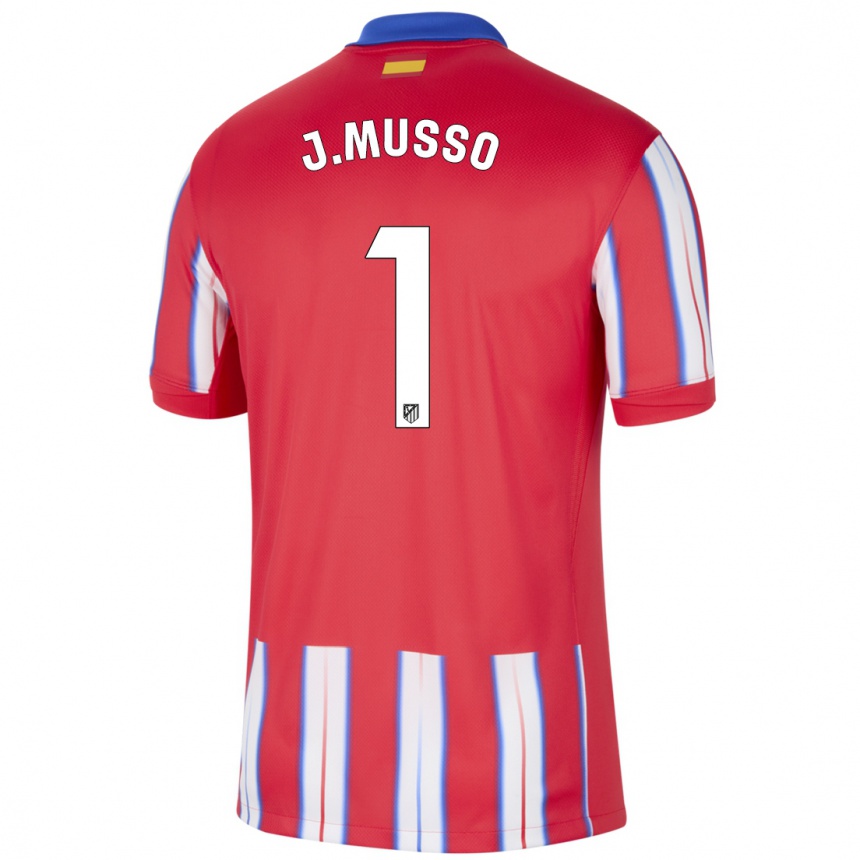 Mujer Fútbol Camiseta Juan Musso #1 Rojo Blanco Azul 1ª Equipación 2024/25